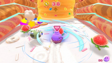 画像ギャラリー No.013のサムネイル画像 / 「カービィのグルメフェス」3つのゲームで食べたイチゴの量を競う“グルメグランプリ”や最大4人で遊べるマルチプレイの情報を公開