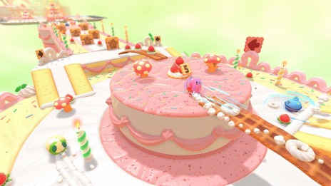 画像ギャラリー No.025のサムネイル画像 / 「カービィのグルメフェス」3つのゲームで食べたイチゴの量を競う“グルメグランプリ”や最大4人で遊べるマルチプレイの情報を公開