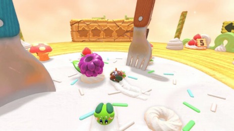 画像ギャラリー No.027のサムネイル画像 / 「カービィのグルメフェス」3つのゲームで食べたイチゴの量を競う“グルメグランプリ”や最大4人で遊べるマルチプレイの情報を公開