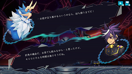 画像ギャラリー No.002のサムネイル画像 / 「蒼き雷霆 ガンヴォルト 鎖環」,追加ボス“《双極の紫背者》紫電”の新情報を公開。公式番組の第55回は2022年11月2日に配信