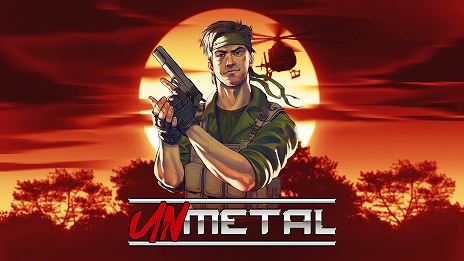 画像ギャラリー No.001のサムネイル画像 / コンシューマ版「UnMetal」本日発売。緊急ミッションに巻き込まれた一般市民の脱出劇を描く，パロディ満載の2Dステルスアクション
