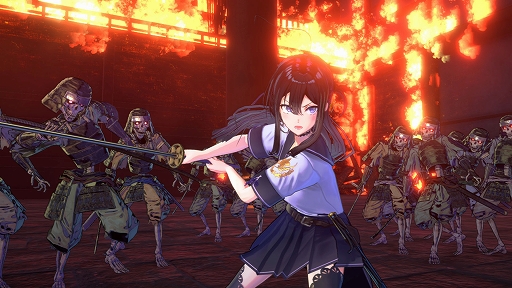 画像ギャラリー No.002のサムネイル画像 / “ガールズ侍アクション”「SAMURAI MAIDEN -サムライメイデン-」発表。地獄の亡者がひしめく本能寺地下冥界を“侍JK”と乙女忍者が駆け抜ける