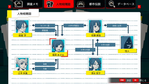 画像ギャラリー No.037のサムネイル画像 / ［プレイレポ］ミステリー「都市伝説解体センター」で，事件の裏にある事象を“解体”せよ！　エンディングを見たらきっと，もう一度プレイしたくなるはず