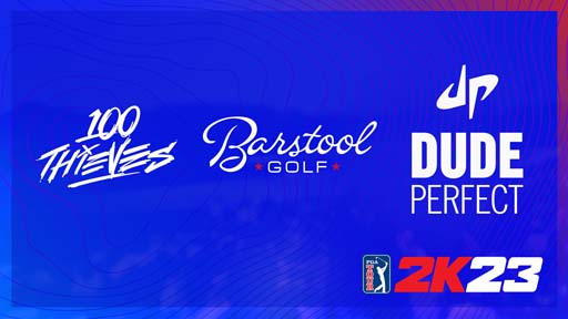 画像ギャラリー No.001のサムネイル画像 / 「ゴルフ PGAツアー 2K23」とBarstool Sports，Dude Perfect，100 Thievesがコラボ。追加コンテンツ展開を予定