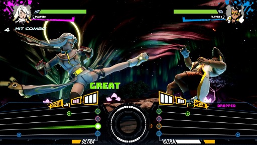 画像ギャラリー No.002のサムネイル画像 / 俺のリズムをくらえ! リズムゲーム×対戦格闘ゲーム「God of Rock」本日発売。ノーツを叩き,どんどん難しくなるトラックを乗り越えろ
