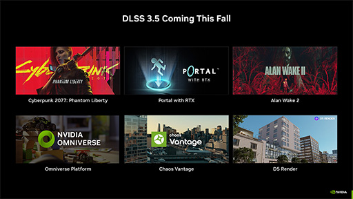 画像ギャラリー No.008のサムネイル画像 / レイトレーシング対応ゲームの画質がさらに向上する「DLSS 3.5」をNVIDIAが発表