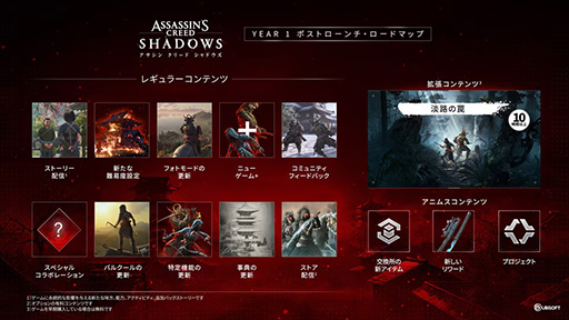 画像ギャラリー No.001のサムネイル画像 / 「アサシン クリード シャドウズ」,今後の展開をまとめたYear 1ロードマップが公開に。無料クエストやパルクールのアップデートが順次登場
