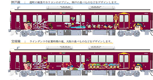 画像ギャラリー No.003のサムネイル画像 / 「星のカービィ」と阪急電車が8月22日からコラボ。ラッピング列車やスタンプラリー,オリジナルグッズ・フードの販売など盛りだくさん