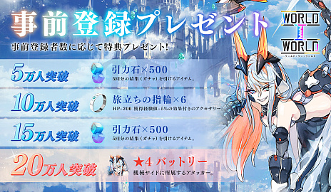 画像ギャラリー No.010のサムネイル画像 / 「World II World」の事前登録受付を開始。キービジュアルと“異世界×現代ワールド”のキャラクター情報も公開に