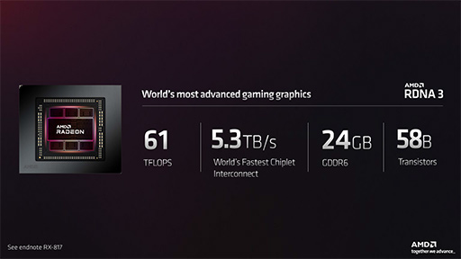 画像ギャラリー No.009のサムネイル画像 / AMD，新世代GPU「Radeon RX 7000」シリーズを発表。第1弾製品はRadeon RX 7900 XTXとRadeon RX 7900 XTで12月13日発売