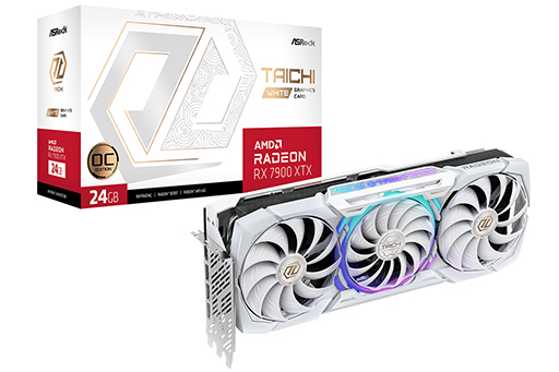 画像ギャラリー No.002のサムネイル画像 / ホワイトモデルのRX 7900 XTX搭載カード「Radeon RX 7900 XTX Taichi White 24GB OC」が5月発売