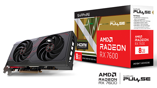 画像ギャラリー No.006のサムネイル画像 / Radeon RX 7600搭載カードがASUS,SAPPHIRE,XFXからも登場。税込価格は4万円台半ばから5万円台半ばに