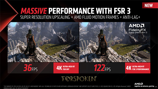 画像ギャラリー No.008のサムネイル画像 / ミドルハイ向けGPU「Radeon RX 7800 XT/RX 7700 XT」をAMDが発表。超解像技術「FSR 3」の最新情報も公開