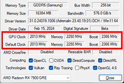 画像ギャラリー No.005のサムネイル画像 / Radeonの新ミドルハイGPU「Radeon RX 7900 GRE」レビュー。RX 7900 XTやGeForce 4070 SUPERとの性能差は?