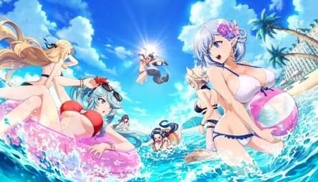 画像ギャラリー No.004のサムネイル画像 / 水着姿のベータとイプシロンが登場。「陰の実力者になりたくて！マスターオブガーデン」イベント「真夏のトライアングルサマー」が本日開始
