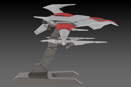 画像ギャラリー No.003のサムネイル画像 / 「ダライアス」の自機“シルバーホーク”がプラモデルに。タイトー全面協力のもと，144分の1スケールで完全再現