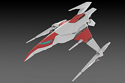 画像ギャラリー No.004のサムネイル画像 / 「ダライアス」の自機“シルバーホーク”がプラモデルに。タイトー全面協力のもと，144分の1スケールで完全再現