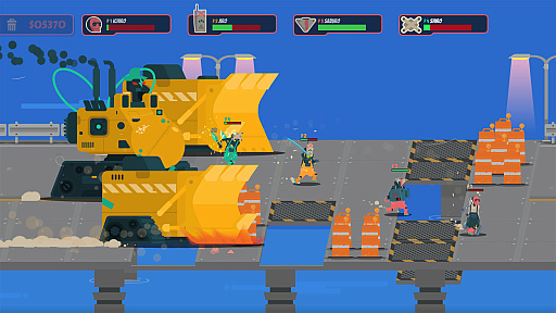画像ギャラリー No.005のサムネイル画像 / 「PixelJunk Scrappers Deluxe」，体験版をSteamで公開。最大4人のプレイヤーが協力してゴミを回収する横スクロールアクション