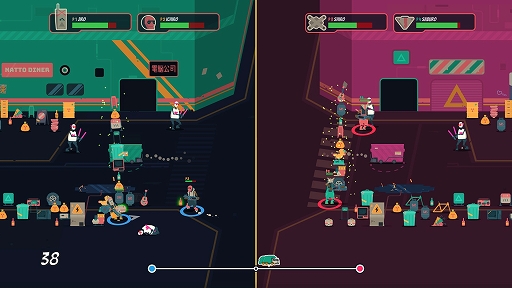 画像ギャラリー No.005のサムネイル画像 / Steam Deck向けに最適化された「PixelJunk Scrappers Deluxe」のデモ版が公開に。最大4人で協力してゴミであふれた街を掃除しよう