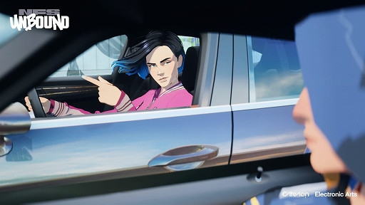 画像ギャラリー No.005のサムネイル画像 / 「Need for Speed Unbound」の最新ゲームプレイ映像が公開に。通行人も散見できるリアルな都市風景と落書きアート風エフェクトの共存に注目