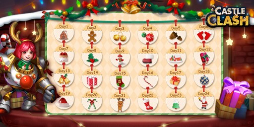 画像ギャラリー No.002のサムネイル画像 / 「Castle Clash」でクリスマスイベント開催。日替わりプレゼントや交換イベントなど