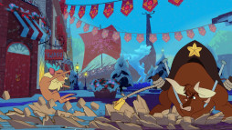 画像ギャラリー No.011のサムネイル画像 / 「Them's Fightin' Herds」，パワフルな雄牛“Texas”が新キャラクターとして参戦。大きな身体での突進や投げ縄で戦う