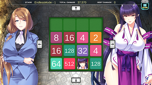 画像ギャラリー No.004のサムネイル画像 / 10人の美少女たちが2048スライドパズルで戦う「Pretty Girls 2048 Strike」,本日配信