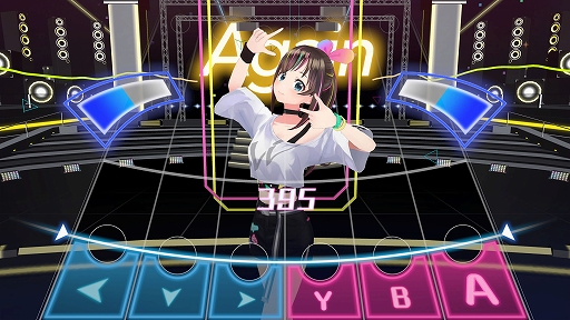 画像ギャラリー No.003のサムネイル画像 / Switch版「Kizuna AI - Touch the Beat!」,タッチ操作とジャイロ操作に対応。Viewモードでは好きなアングルでキズナアイを眺められる