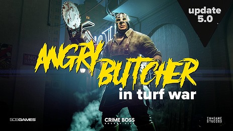 画像ギャラリー No.004のサムネイル画像 / 「Crime Boss: Rockay City」ハロウィンコンテンツを含む「UPDATE #5」配信開始。チェーンソーを振り回す「アングリー・ブッチャー」登場