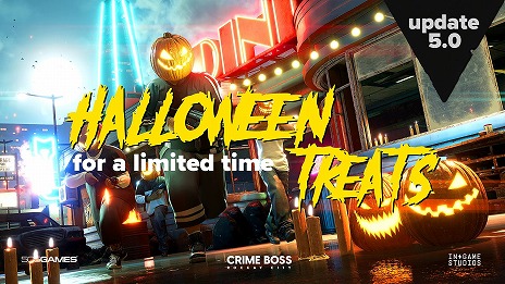 画像ギャラリー No.005のサムネイル画像 / 「Crime Boss: Rockay City」ハロウィンコンテンツを含む「UPDATE #5」配信開始。チェーンソーを振り回す「アングリー・ブッチャー」登場