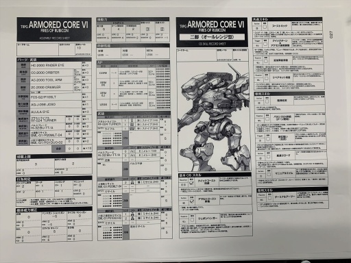 画像ギャラリー No.006のサムネイル画像 / TRPG版「ARMORED CORE VI」メディア先行体験会レポート。原作のエネルギー管理要素をうまく取り入れた,スピーディな戦闘体験が魅力