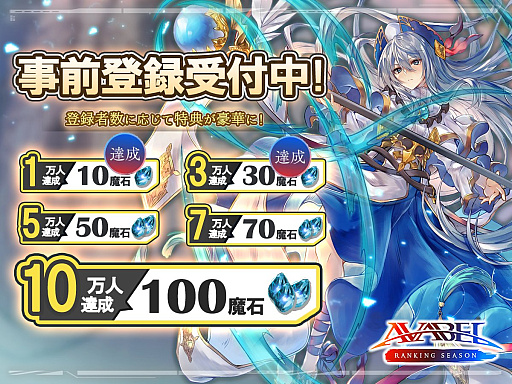 画像ギャラリー No.002のサムネイル画像 / 「アヴァベル ランキング シーズン」,App Storeで事前登録の受付を開始
