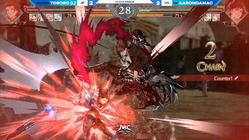 画像ギャラリー No.002のサムネイル画像 / ［EVO2024］「グランブルーファンタジーヴァーサス -ライジング-」部門優勝はAarondamac選手。地元アメリカ勢が初代EVO覇者に輝く