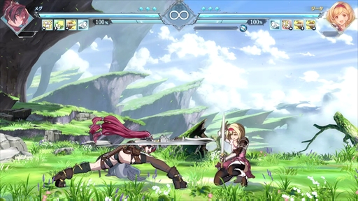 画像ギャラリー No.003のサムネイル画像 / ［プレイレポ］「GBVSR」のメグは，親友のまりっぺとサメのウルスラと共に三位一体で戦うスピードキャラクター