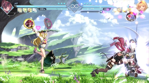 画像ギャラリー No.006のサムネイル画像 / ［プレイレポ］「GBVSR」のメグは，親友のまりっぺとサメのウルスラと共に三位一体で戦うスピードキャラクター