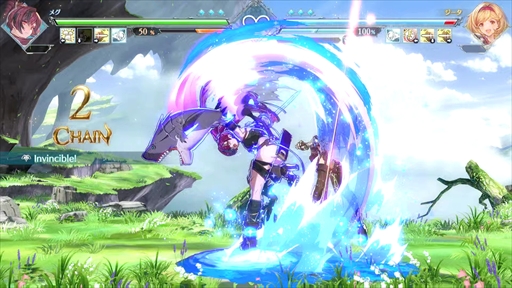 画像ギャラリー No.010のサムネイル画像 / ［プレイレポ］「GBVSR」のメグは，親友のまりっぺとサメのウルスラと共に三位一体で戦うスピードキャラクター