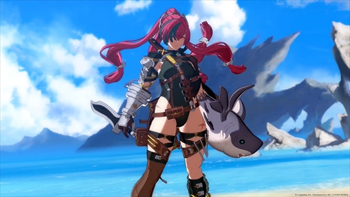 画像ギャラリー No.025のサムネイル画像 / ［プレイレポ］「GBVSR」のメグは，親友のまりっぺとサメのウルスラと共に三位一体で戦うスピードキャラクター