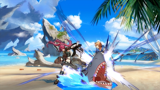 画像ギャラリー No.026のサムネイル画像 / ［プレイレポ］「GBVSR」のメグは，親友のまりっぺとサメのウルスラと共に三位一体で戦うスピードキャラクター