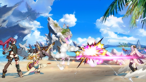画像ギャラリー No.029のサムネイル画像 / ［プレイレポ］「GBVSR」のメグは，親友のまりっぺとサメのウルスラと共に三位一体で戦うスピードキャラクター