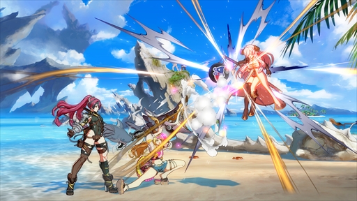 画像ギャラリー No.030のサムネイル画像 / ［プレイレポ］「GBVSR」のメグは，親友のまりっぺとサメのウルスラと共に三位一体で戦うスピードキャラクター