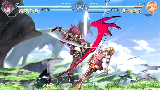 画像ギャラリー No.031のサムネイル画像 / ［プレイレポ］「GBVSR」のメグは，親友のまりっぺとサメのウルスラと共に三位一体で戦うスピードキャラクター