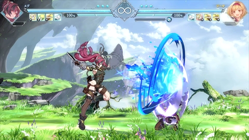 画像ギャラリー No.035のサムネイル画像 / ［プレイレポ］「GBVSR」のメグは，親友のまりっぺとサメのウルスラと共に三位一体で戦うスピードキャラクター