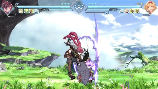 画像ギャラリー No.038のサムネイル画像 / ［プレイレポ］「GBVSR」のメグは，親友のまりっぺとサメのウルスラと共に三位一体で戦うスピードキャラクター