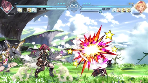 画像ギャラリー No.040のサムネイル画像 / ［プレイレポ］「GBVSR」のメグは，親友のまりっぺとサメのウルスラと共に三位一体で戦うスピードキャラクター