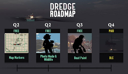 画像ギャラリー No.002のサムネイル画像 / “クトゥルフ系”釣りADV「DREDGE」,アップデートのロードマップが公開に。第4四半期にはストーリーキャンペーンを追加するDLCの販売も予定