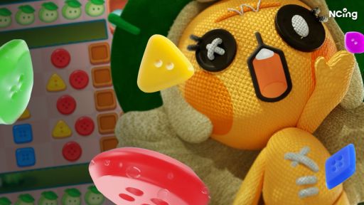 画像ギャラリー No.001のサムネイル画像 / 新作パズルゲーム「PUZZUP:AMITOI」の映像を公開。3マッチパズルに,ブロックの進行方向を変えられる“方向キー”要素が追加された作品