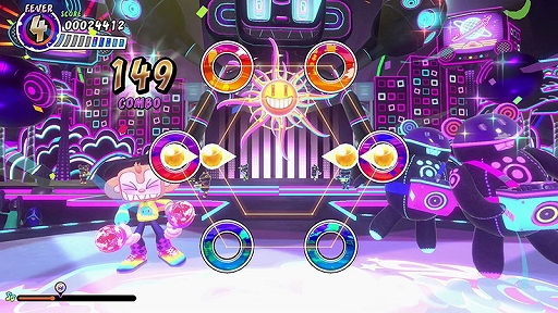 画像ギャラリー No.004のサムネイル画像 / 「サンバDEアミーゴ：パーティーセントラル」，マラカス（Joy-Con）を振るほかに，連打やスライド，動きをまねするポーズマークが登場
