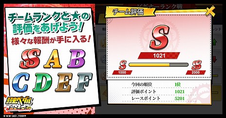 画像ギャラリー No.004のサムネイル画像 / 「弱虫ペダル ドリームレース」チームの強さの指標となる新機能「チームランクシステム」実装。シングルレースやスキン機能の改善も