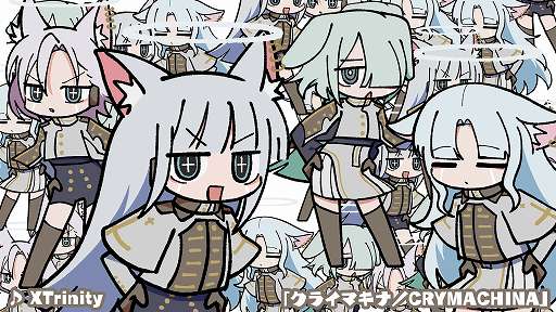画像ギャラリー No.001のサムネイル画像 / ラストはケモ耳が特徴の4人組「トリニティ」のテーマ曲。「クライマキナ/CRYMACHINA」作中楽曲ミュージックビデオ「XTrinity」公開