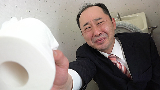 画像ギャラリー No.006のサムネイル画像 / Joy-Conをトイレットペーパーに詰め込んで転がすゲーム。宮澤卓宏氏のSwitch向け新作「紙がない!」本日リリース